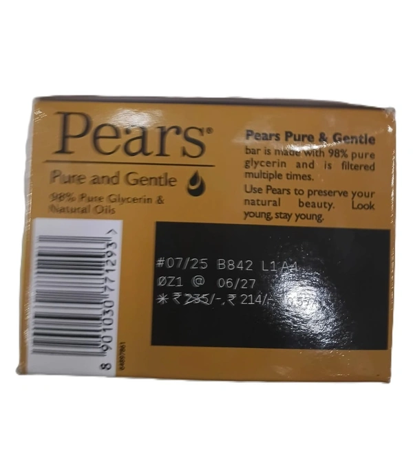 PEARS Pure And Gentle Soap Bar, - 3*125g, Golden Dream