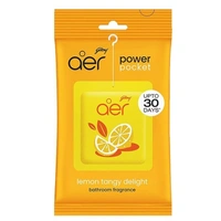 Godrej aer Power Pocket Tangy Delight (10G) | Air Freshener - Bathroom And Toilet | Lasts 30 Days - Tangy Delight
