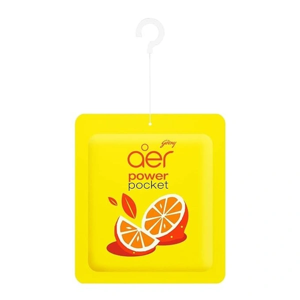 Godrej aer Power Pocket Tangy Delight (10G) | Air Freshener - Bathroom And Toilet | Lasts 30 Days - Tangy Delight