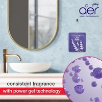 Godrej aer Power Pocket Bathroom Freshener – Lavender Bloom (10g) | Lasts up to 30 days | Germ Protection
