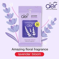 Godrej aer Power Pocket Bathroom Freshener – Lavender Bloom (10g) | Lasts up to 30 days | Germ Protection
