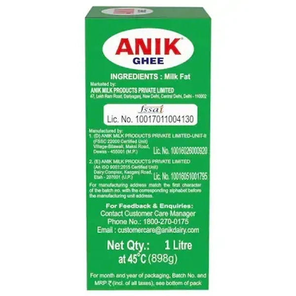 Anik Ghee 1 L (Carton)