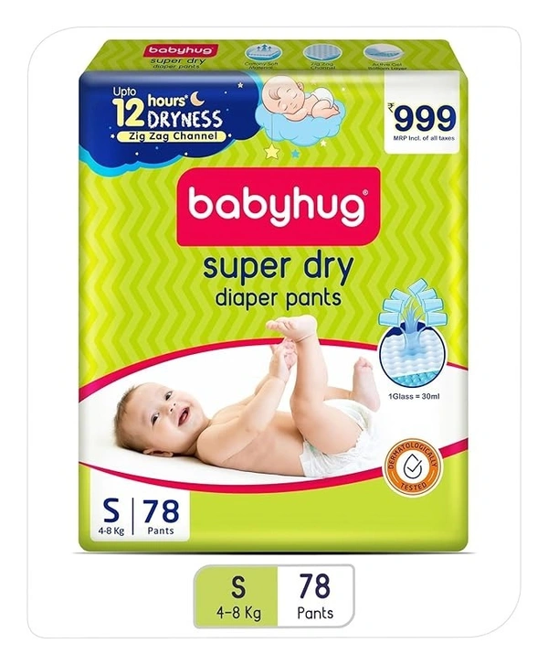 Babyhug Super Dry Diapers   - S