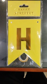  Happy Birthday Banner  - Yellow