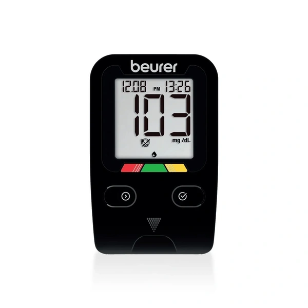 Beurer GL 22 Glucometer Machine with 10 Strips - Black