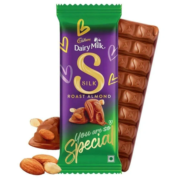 Cadbury Dairy Milk Silk Roast Almond Chocolate Bar  - 134G
