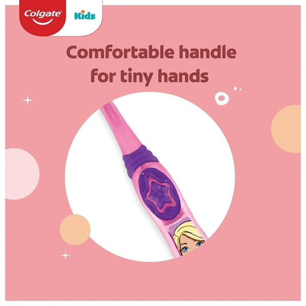 Colgate kids Barbie Toothbrush ,Extra Soft With Tongue Cleaner[pack of 3]