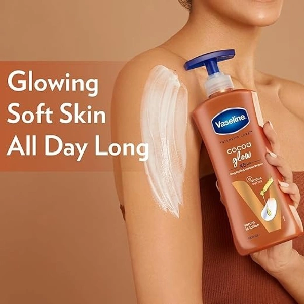 Vaseline Cocoa Glow Serum In Lotion, 400 ml | 100% Pure Cocoa & Shea Butter for Glowing & Soft Skin 8901030971945