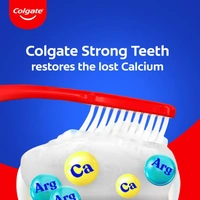 Colgate Strong Teeth Cavity Protection Toothpaste with Amino Shakti - 300g with Free Toothbrush, India's No.1 Toothpaste 8901314765321                                                                    