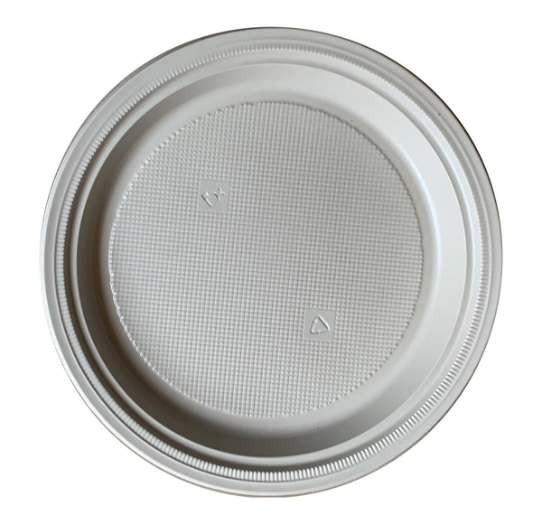 Disposable Plastic Round Plate, Size: 7 Inches 25pcs
