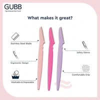 GUBB Face Razor For Women | For Instant, Safe & Painless Facial Hair Removal | Dermaplaning Tool for Sensitive Skin | Razor for Upper Lips, Face, Eyebrows, Chin, Forehead, Sideburns | Non-Foldable
