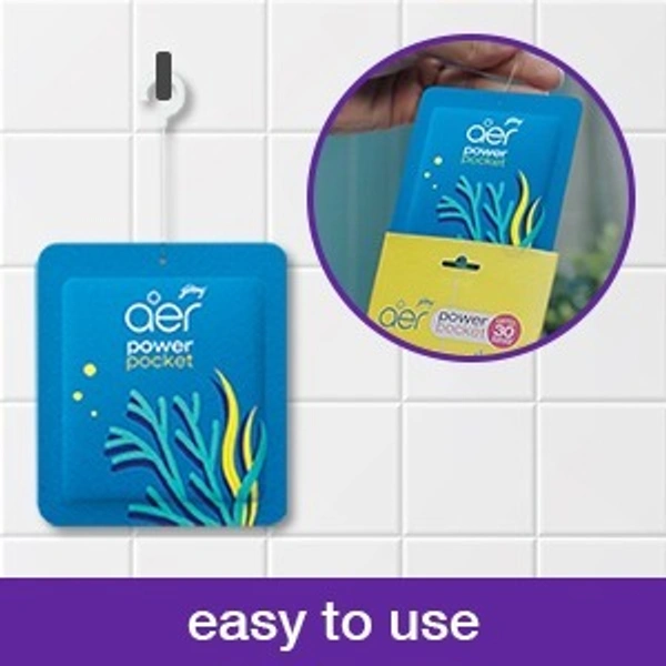 Godrej aer Power Pocket Bathroom Freshener – Assorted Pack of 5 (10g)| Lasts up to 30 days | Germ Protection
