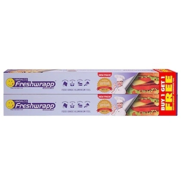 Hindalco Freshwrapp Aluminium Foil (33+17g,Buy 1 Get 1 Free) - 50g, Silver