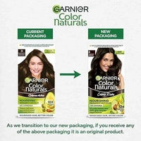 Garnier Color Naturals Crème hair color, Shade 3 Darkest Brown, 70ml + 60g