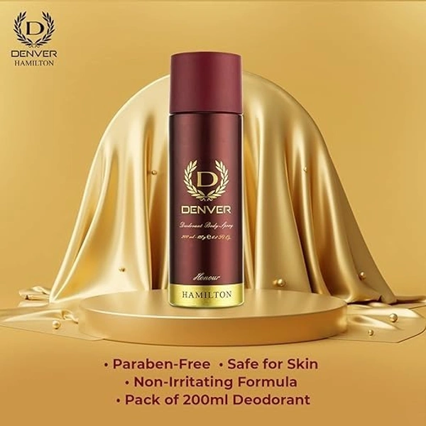 DENVER Honour Deodorant For Men - 165ML | Long Lasting Body Deo Spray for Men 8901450003394
