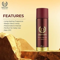 DENVER Honour Deodorant For Men - 165ML | Long Lasting Body Deo Spray for Men 8901450003394