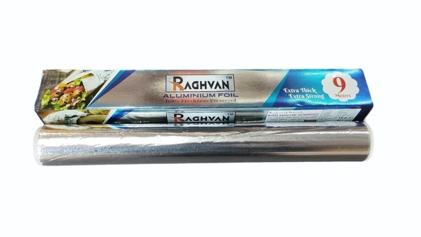 Raghavn Aluminium Foil | Extra Thick Extra Strong - 9 Meters - 295 mm, Silver