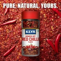 keya wonder hot red chilly flakes - 40 gm