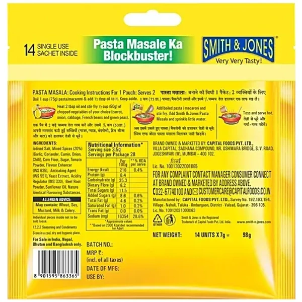 Smith & Jones Pasta Masala, 98 g (Pack of 14 Sachets) - 98g