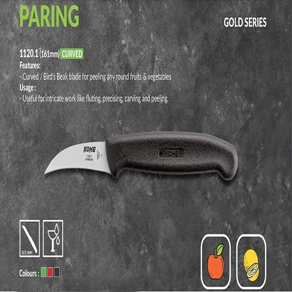 kohe pairing knife curved - Black