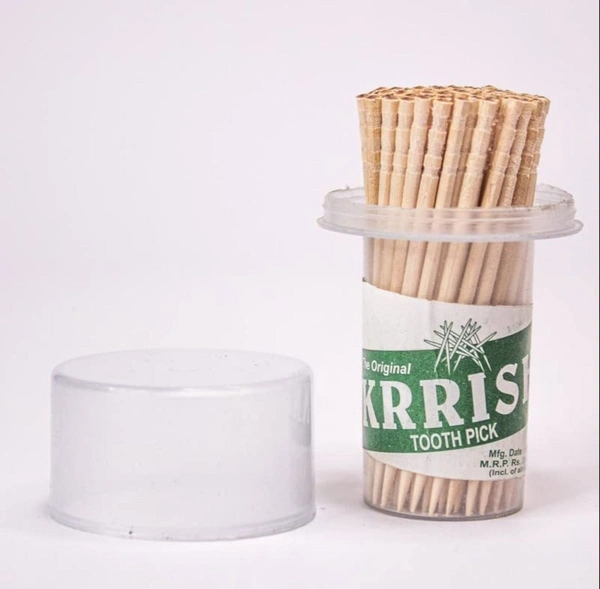 Krrish Wooden Toothpicks | Toothpicks | Table Tooth Picks | Toothpick Sticks | Wooden Toothpicks Stick | Bamboo Toothpicks Stick - 2.5 Inch, Wooden