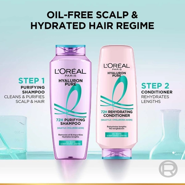 L'Oreal Paris Hyaluron Pure 72H Purifying Shampoo 200ml