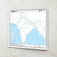 India major rivers outline map