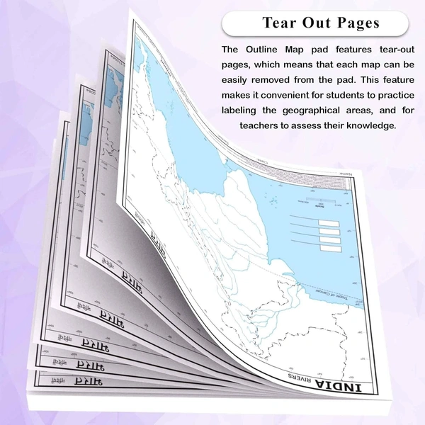 India major rivers outline map