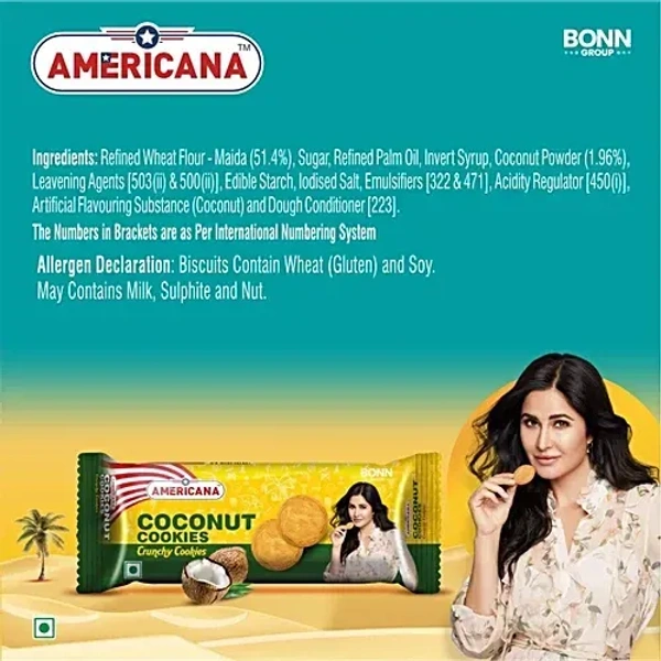 Americana Coconut Crunchy Cookies, 98 g - 98g