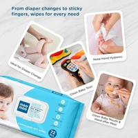 Mee Mee Caring Baby Wet Wipes with lid, 72 Pcs (Aloe Vera) 8907233278317
