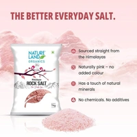 Natureland Organics Himalayan Pink Rock Salt  Organic Rock Salt - 1 kg