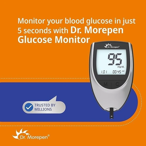 Dr. Morepen BG-03 Gluco One Glucometer Combo, 50 Strips 