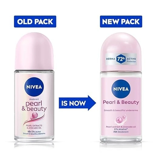 NIVEA Pearl & Beauty Unisex Deodorant Rool- On- 25 ml 42333005