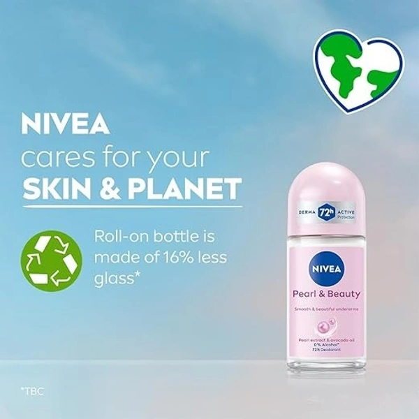 NIVEA Pearl & Beauty Unisex Deodorant Rool- On- 25 ml 42333005