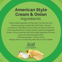 Lays Potato Chips American Style Cream & Onion Flavour, 79.7g/73.7g(67g+6.7g)(Weight May Vary) - 73.7g