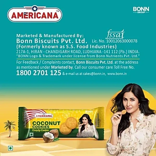 Americana Coconut Crunchy Cookies, 98 g - 98g