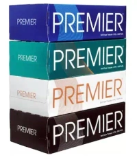 Premier Box Face Tissue Papers 100 Pulls 2Ply (Pack of 4-400 Pulls, 800 Sheets)