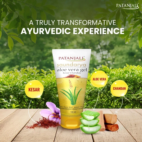 Patanjali Saundarya Aloe Vera Gel Kesar Chandan 8904109400629