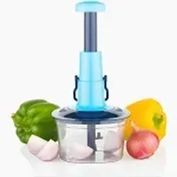 Easy Push Chopper 650 ml with 3 blades(2in1) - 650 ml, Red
