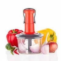 Easy Push Chopper 650 ml with 3 blades(2in1) - 650 ml, Red