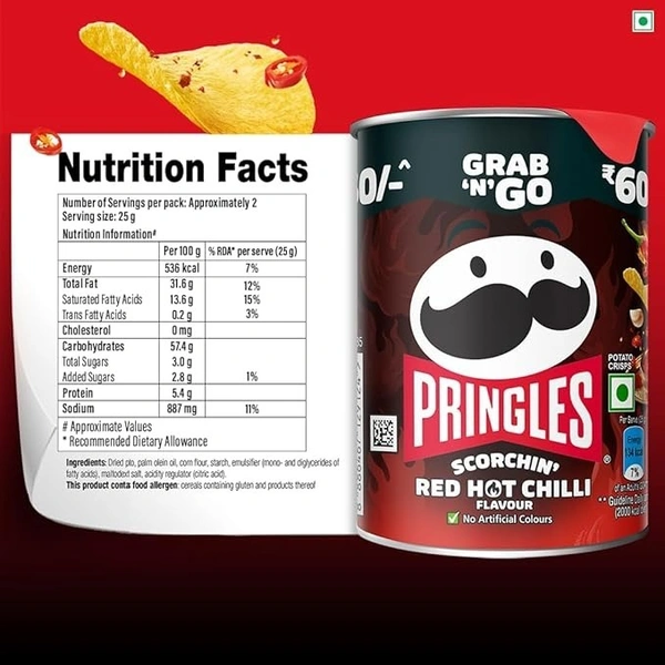 Pringles Scorchin Red Hot Chilli 40 g - 40g
