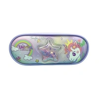 Unicorn Pouche Pencil Case for Girls Student for Store Pen Pencil Eraser Storage Bag for Make up and Stationery Space Pencil Cases Pouch Stationery Pouch - Purple