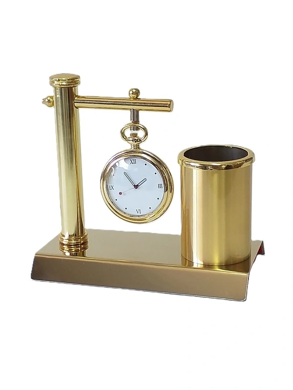 Hanging Watch Desk Organiser Desk Organizer | Pen & Pencil Stand For Office | Card Holder Box : Amazon.in: Office Products - gold