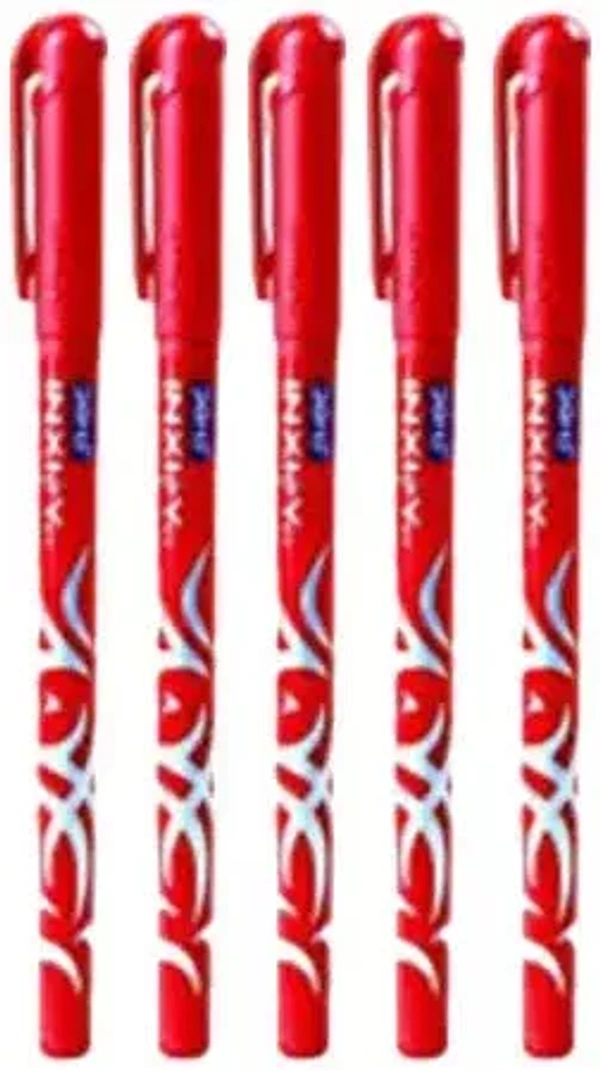 Doms Inxify GL Ball Pen Red 0.7 mm Tip (Pouch of 5 Pcs)