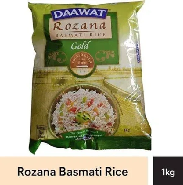 Daawat Rozana Gold Naturally Aged Rich Aroma,Perfect Fit for Everyday Consumption Basmati Rice