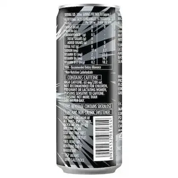Campa Energy Drink Zero Sugar Can  - 185 ml