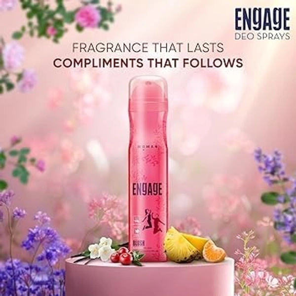Engage Women Deodorant Blush , 150ml / 165ml (Weight May Vary) 8901725951009 - blush deo spray, Tickle Me Pink