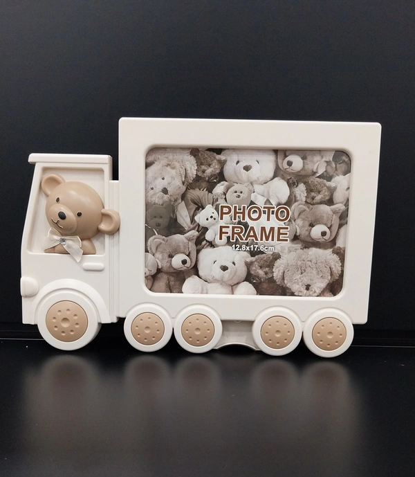 Teddy bear cart photo frame
