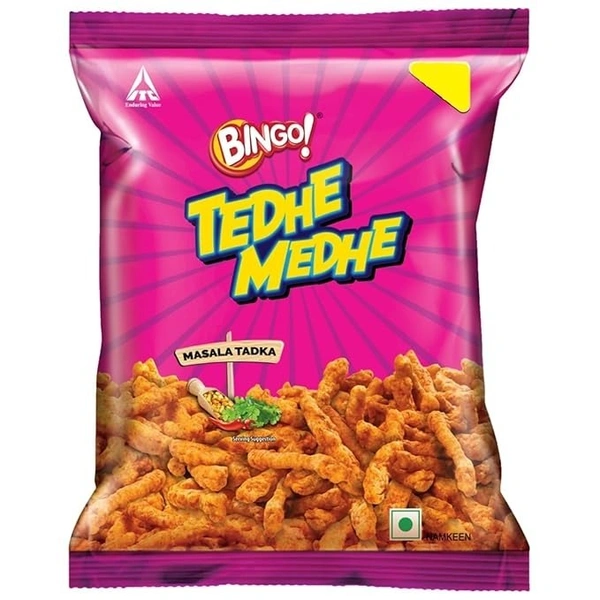 ITC Bingo! Tedhe Medhe Masala Tadka - Sticks with Indian Masala Flavour - 75g.