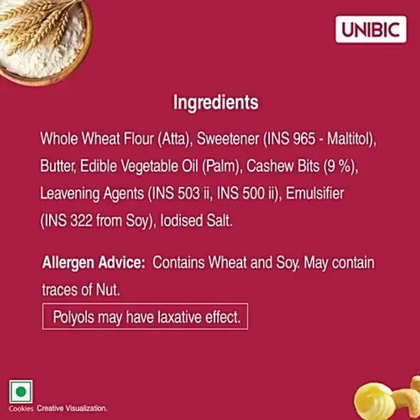 Unibic Sugar Free Cashew Cookies - 67.5 gm